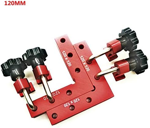 1Set Woodworking Right Angle Positioning Clamps 90 Degrees L-Shaped Fixed Clip (120mmX120mm)
