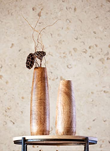 Karma Gifts Wood Vase  Small Natural #TOP2