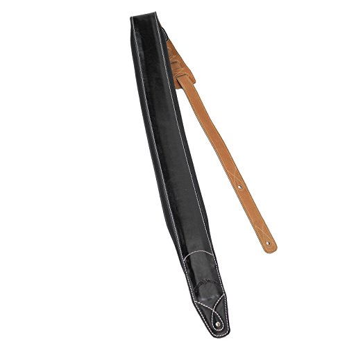 Walker & Williams C-22-XL Sangle de guitare extra longue rembourrée en cuir grainé Noir 147,3 cm, Black - Les Beatles, Paul McCartney, John Lennon, RIngo Starr, George Harrison Walker & Williams C-22-XL Sangle de guitare extra longue rembourrée en cuir grainé Noir 147,3 cm, Black – Image 3