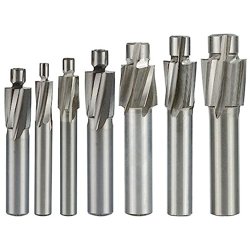 Führung Schlitz Senkkopf Schneideisen M3-M12 Fräser 7 Stück 4 Zähne HSS Fräser Ersatzteile
