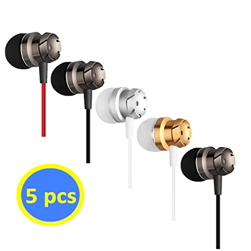geeboy Headphones Wholesale 5 Pack Earbud Headphones in-Ear mic 3.5mm Electronics Wired Headphones