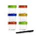 Glass Containers for Baby Food Storage Set Contains 6 Small Reusable 4oz Jars with Airtight Lids Safely Freeze your Homemade