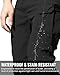 LRYXXX Men's Tactical Pants Stretch Waterproof Fabric Durable Cargo Pants for Hiking Casual Work Multi Pockets (No Belt),Black