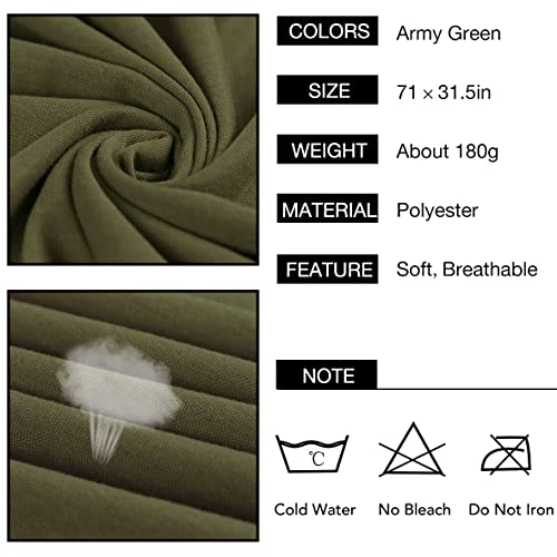 Kachanaa 4 Pieces Solid Color Stretch Knit Head Wrap Extra Long African Head Scarf Breathable Turbans for Black Women3