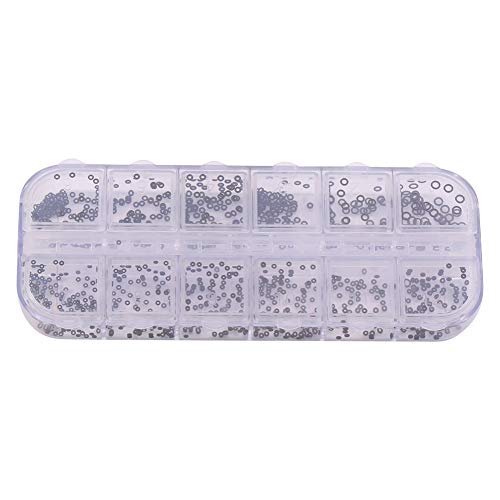 Nancunhuo Horloge O-Ring-1.4-2.8mm 12 maten rubberen ringen horloges pakkingen kleine kroon-O-ring doos set voor waterdichte afdichting