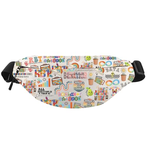WCGXKO RBT Registered Behavior Technician Gift Behavior Specialist Zipper Crossbody Waist Pack (RBT Pack)