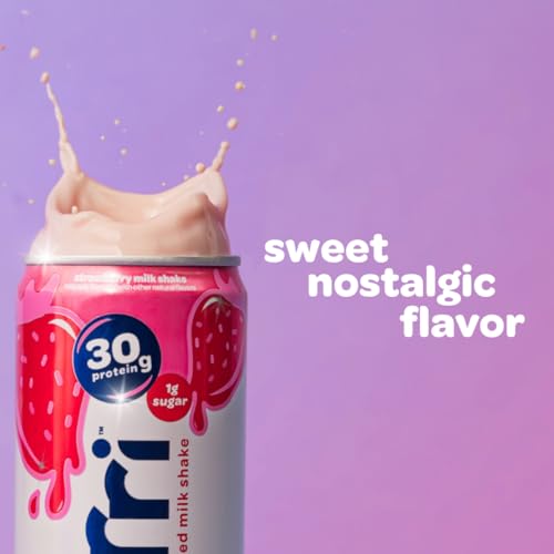 Image of Nurri - 30g Protein Ultra Filtered Milk Shake - Strawberry - Lactose Free, Low Sugar, 150 Calories, 10 Vitamins and Minerals - 11 fl oz, 10 Cans