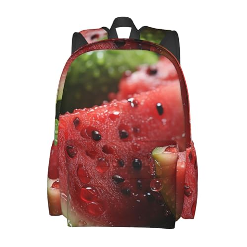 Travel Backpack for Women Men Watermelon and Water Drops Casual Daypack Large Capacity Nurse Bag2