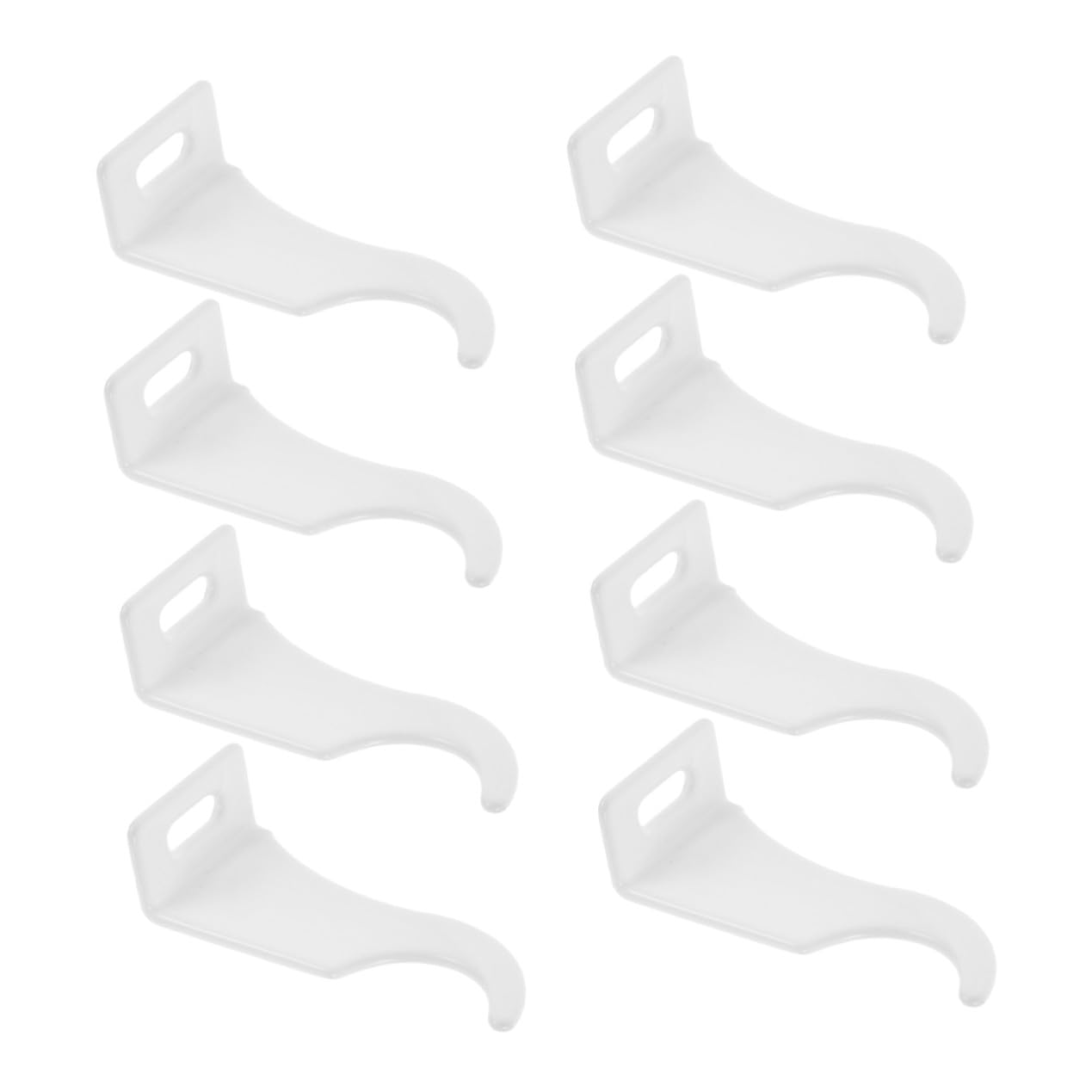 Crochets de radiateur en acier plastifié blanc résistant lot de 8