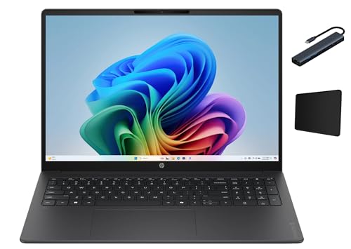 HP OmniBook 3 16" WUXGA (1920x1200) Next Gen AI PC IPS Display Laptop, Snapdragon X X1-26-100 Processor, 16GB DDR5 RAM, 512GB SSD, Copilot AI, Windows 11 Home, Mica Silver with TGY Accessories