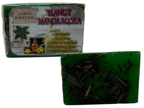 HOSTENATURA | Jabón Esotérico Ylang & Mandrágora 120 g | Jabón Ritual para Limpieza Energética y Relajación | Aromático y Espiritual