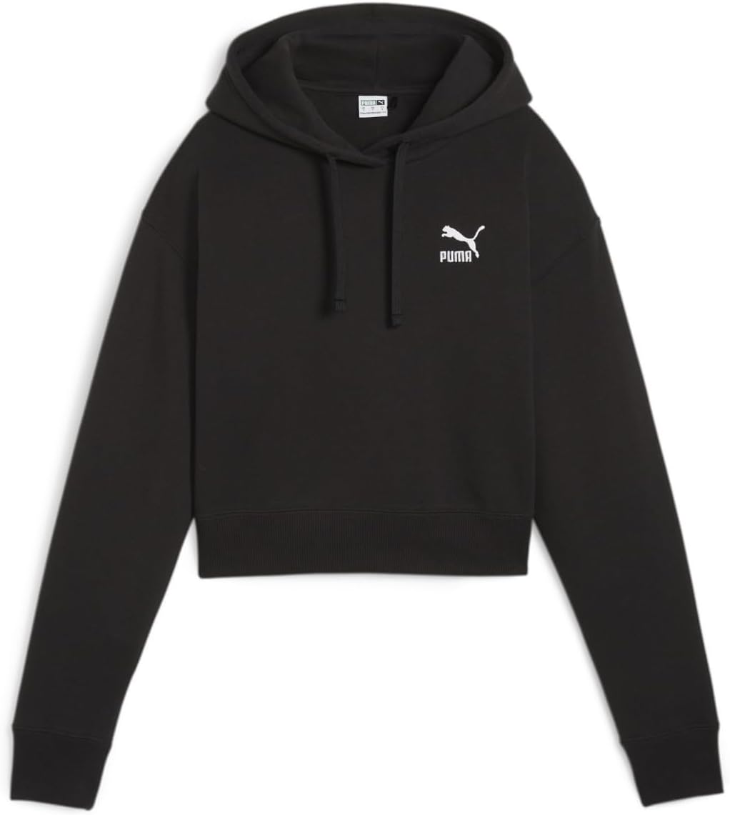 PUMA womens Better Classics French Terry Cropped Hoodie (Available in Plus Sizes)