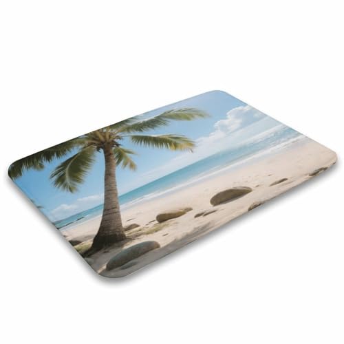 Alfombra de baño esponjosa suave absorbente coco suelo ducha 5
