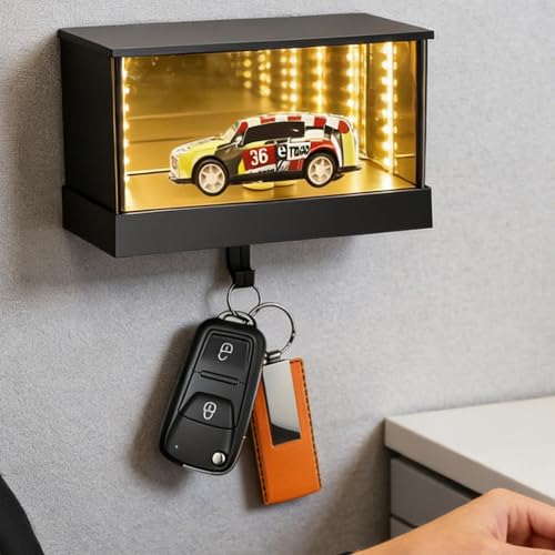 Soporte para llaves de garaje contra pérdidas con colgador de pared LED 4