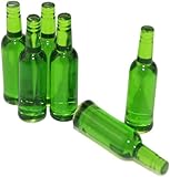 6Pcs Mini Beer Drinks Miniature Dollhouse Beer Glass Model Doll Drinks Kitchen Wine Bottles Toy Accessories,Dollhouse Miniature Beer Bottle Dining Drinks Doll House Decorations, Green