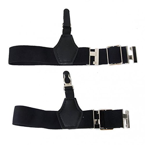 ZOOMELLA 2 Pairs Men's Black Uniform Sock Garters, Adjustable Men Socks Belt NEW|Suspenders, Braces| Suspenders Braces-picture-52