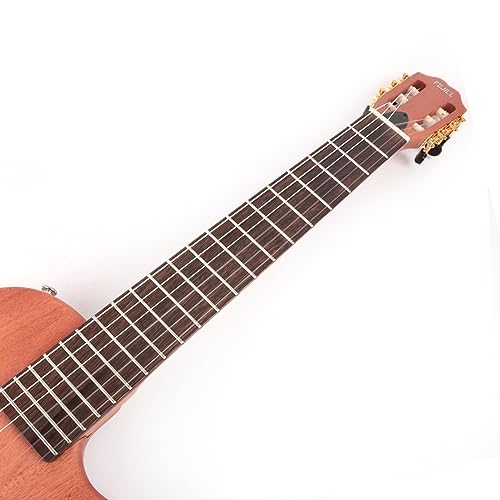 Image of Fojill Electric Classical Guitar Classic Nylon String Travel Portable Silent Practice Guitars Mahogany Body Neck Rosewood Fretboard With Gig Bag