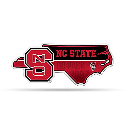Rico Industries NCAA North Carolina State Wolfpack State Shape Shape Cut Pennant - Home and Living Room Décor - Soft Felt EZ to Hang