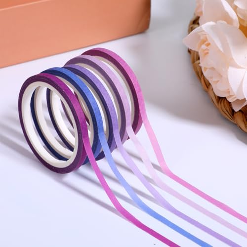 Skrfren 20 Rollen Washi Tape Set, diy dekorative Handbuch Band Regenbogenfarben Masking Tape Regenbogen Masking Tapes, Beschreibbar Klebeband Bunt für Heimwerker Dekoratives Handwerk Scrapbook