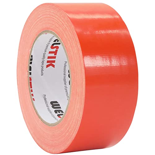 WELSTIK Professional Grade Duct Tape, Waterproof Duct Cloth Fabric,Duct Tape for Photographers,Repairs, DIY, Crafts, Indoor Outdoor Use (2 Inch X 45 Yards, Orange)
