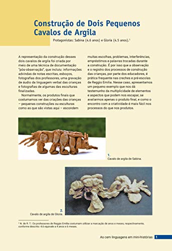 As Cem Linguagens em Mini-histórias: Contadas por Professores e Crianças de Reggio Emilia