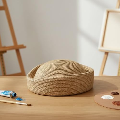 Luxylei Bérets en Paille pour Femmes, Style Vintage, Chapeau De Derby, Élégant Chapeau Pillbox, Chapeau D' Peintre pour Mariages, Fêtes Événements D'été – vue 5