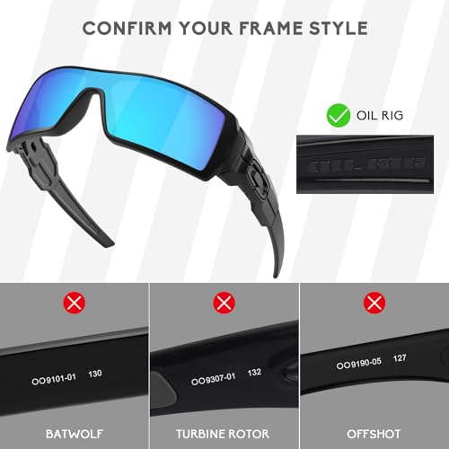 Image of Polarized Replacement Lenses for Oakley Oil Rig Sunglasses