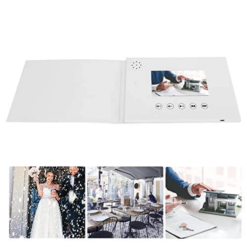 Video -Grußkarte, Elektronische Videobroschüre mit LCD -Bildschirm, DIY -editable Bild und Video, Dankeskarten, für Hochzeit, Jubiläum, (4,3 Zoll 500mah Li -Ion -Akku)