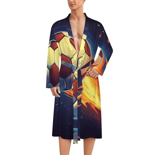 Bata de baño para hombre con estampado de fútbol el regalo perfecto para aficionados