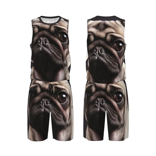Maillot de basket-ball carlin pour homme, ensemble de sport 2 pièces avec gilet et short