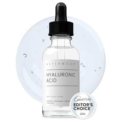 Asterwood Pure Hyaluronic Acid Serum for Face - Plumping, Anti-Aging & Hydrating - Fragrance-Free, Pairs Well with Vitamin C Face Serum & Hylunaric Acid Moisturizer, 29ml/1 oz Cover