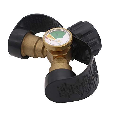 Adaptador de tanque de propano, Romacci Adaptador de propano Y-Splitter com medidor de adaptador de
