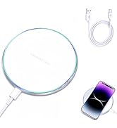 Amazon.co.jp: ワイヤレス充電器 Qi認証 置き型充電器 最大15W出力 USB