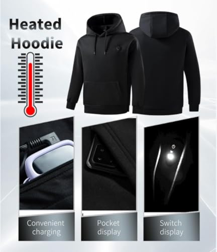 Unisex Pullover Heated Hoodie with Battery excluded, Heated Sweatshirt for Men and Women4