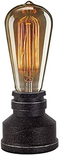 YUENSLIGHTING Wood Night Light-Table Lamp-Vintage Desk Lamp-E14 Edison Bulb Wooden Retro Industrial ON/Off Nightlight for Bedrooms Living Room Home Art Display Cafe Bar Studio Antique Décor