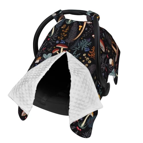 Mushroom Baby Car Seat Canopy Cover Multi Use Nursing Cover for Newborn Car Seat Canopy Mom Nursing Breastfeeding Covers Newborn Shower Gifts