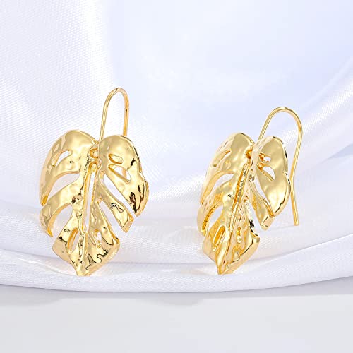 Bohemian Plant Leaf Drop Dangle Earrings Unique Monstera Leaves Dangle Earring Fashion Jewelry for Women Girls2