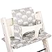 Ukje - Cojin Para Tronas de Bebe Stokke Tripp Trapp 2 Piezas Funda Silla OEKO TEX® Standard 100 Funda Cojin Revestimiento Plastico Práctico Fácil de Limpiar Jirafa amarilla