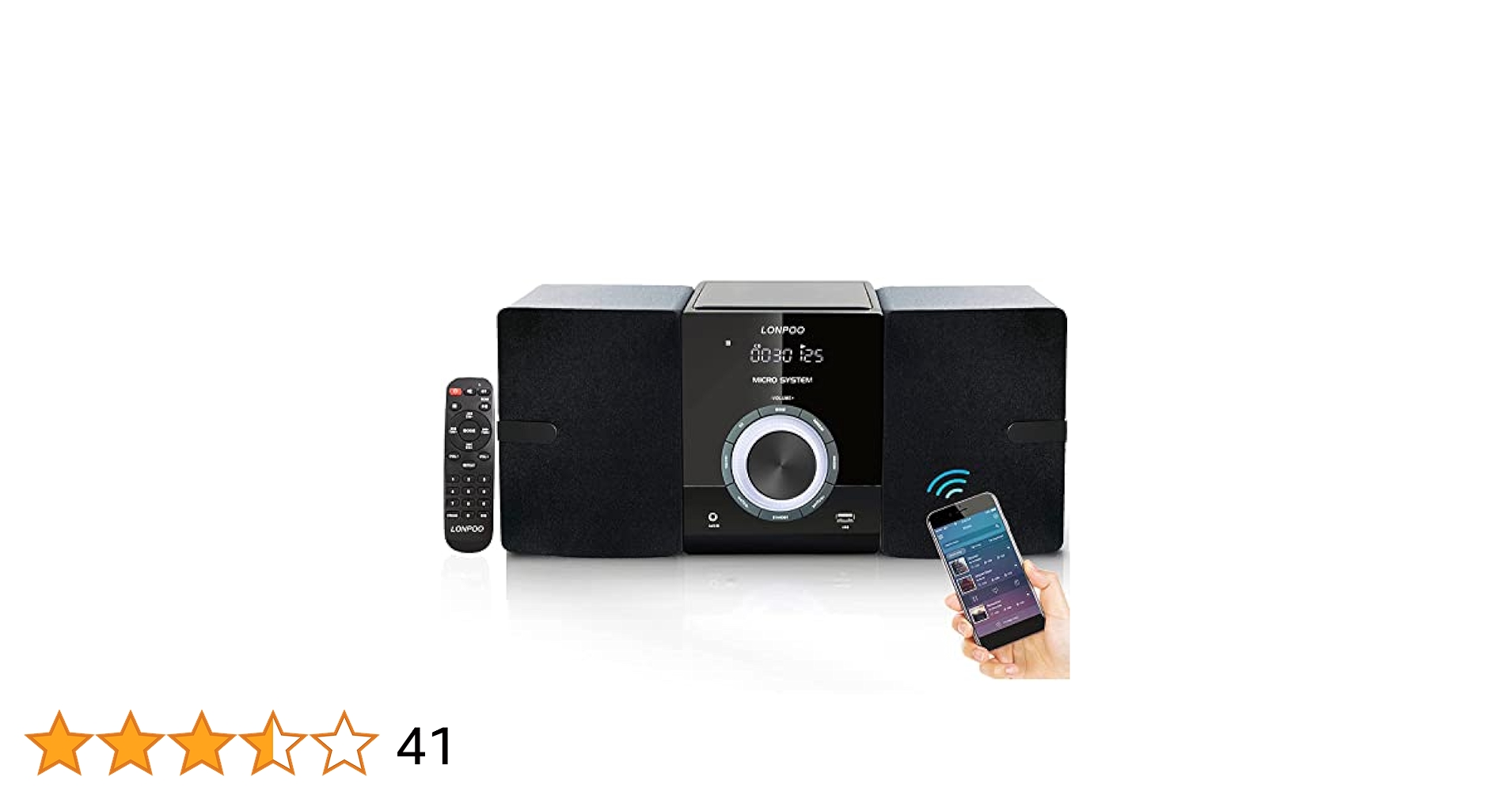 Compact Bluetooth CD Stereo Shelf Systems, LP-886 CD