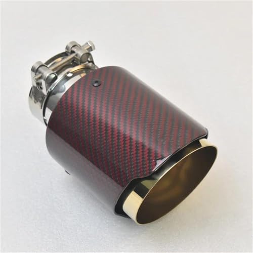 Silenciador tubo escape de alta gama en fibra de carbono acabado rojo brillante universal