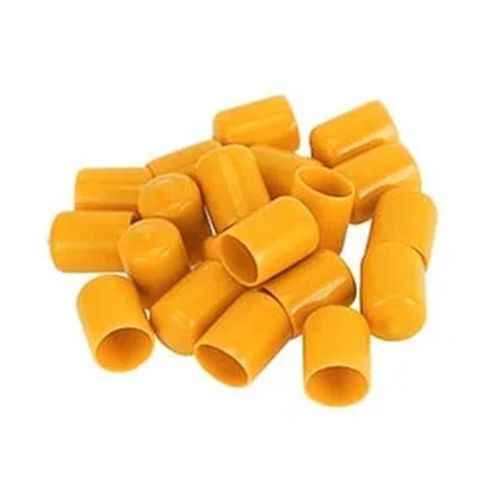 LOCKLGFMCZ 20pcs 19mm Car Wheel Lug Nuts Bolt Covers Cap Nut Tire Screw Caps Plugs Exterior Decorations(Yellow)