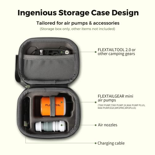FLEXTAILGEAR Portable Air Pump Case, Rigid Polypropylene material,Compatible with Tiny pump X/Tiny pump 2X/Tiny Pump 3x/Max Pump 3, Storage Holder for Nozzle and Charging Cable (Case Only) by FLEXTAILGEAR - Used condition - Image 3