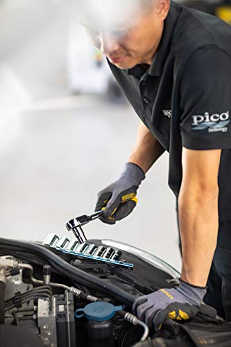 Stanley STMT82670-0 Cliquet 72 Dents – 3/8’’ + 10 Douilles - Angle De Reprise 5° - Levier D'Inversion Pour Basculement Rapide, Pratique Et Sécurisé À Une Main – 11 Pièces