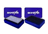 Abmessung 125 x 70 mm SkinStar Ski Belagsbürsten BaseBrush Synthetic Nylon u. Rosshaar Kombi blau