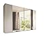 AVANTI TRENDSTORE - Match - Armadio spazioso con 2 Ante scorrevoli e 2 Ante a Battente. Disponibile in 3 Diversi Modelli. Dimensioni: Lap 316x226x61 cm (Bianco con Specchio)