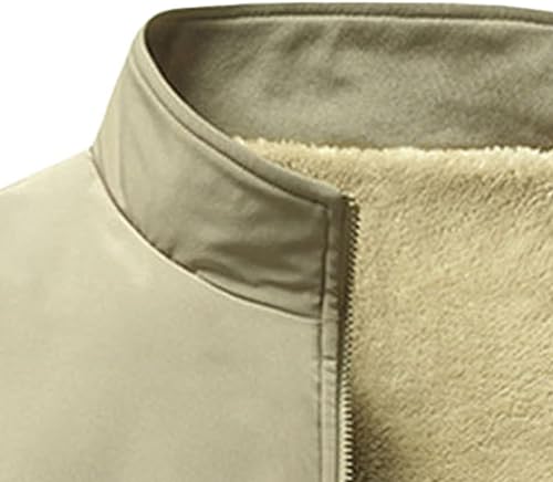JEsilunmaMY Men's Full-Zip Fleece Jacket Winter Coats Sherpa Lined Faux Fur Plush Parka Casual Warm Cargo Bomber Jackets2