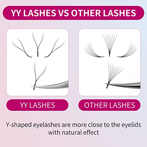 YY Lashes 2D Pre Made Fan Eyelash Extensions Volume Russian 0.07L Curl Mixed 8-12mm Premade Y Shape Soft Natural Eyelashes Extension by FADVAN - Image 3