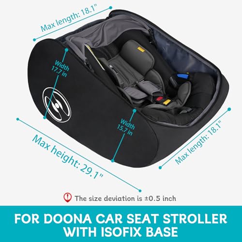 image for YOREPEK Padded Car Seat Travel Bag for Airplane, Fits for Doona Car Se