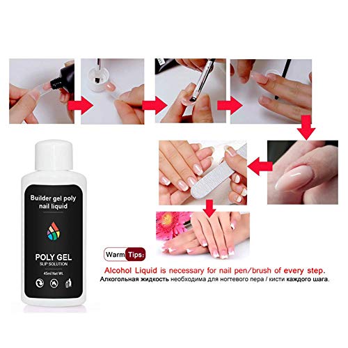 advancethy Poly Nail Gel Slip Solution – Nail Liquid Slip Solution Nail Gel Extension Tool, 45 ml – Bild 6
