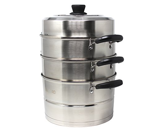 Concord 3 Tier Stainless Steel Steamer Set (26 CM) for Premium Cooking